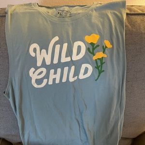 Wild child poppy muscle tank